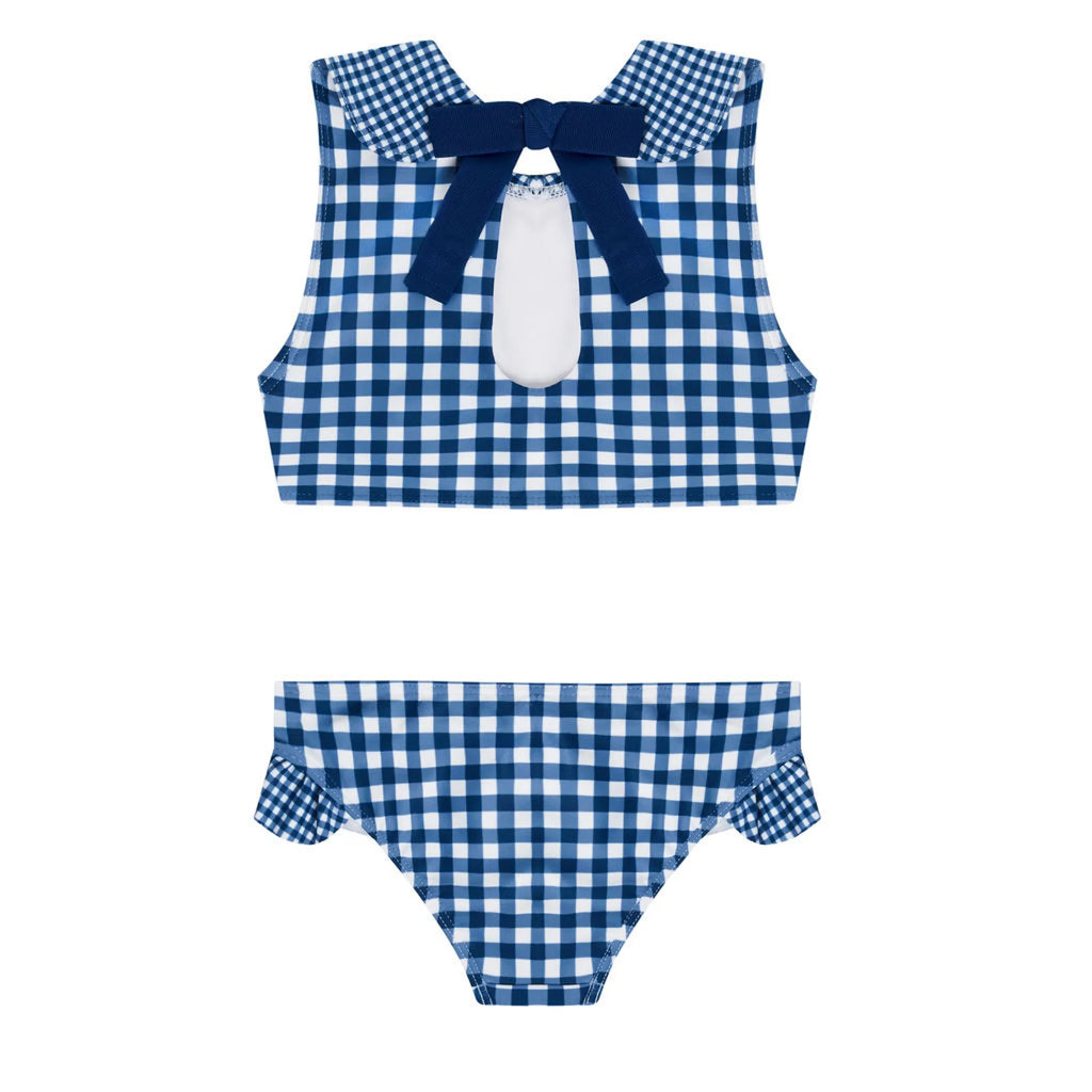 girls navy gingham sailor bikini