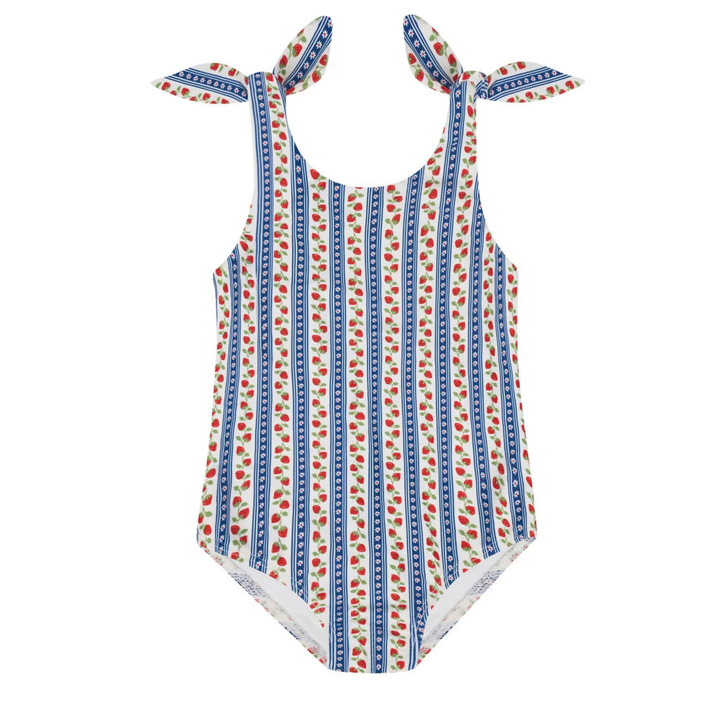 girls strawberry fields tie knot one piece