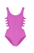 Orchid Layla Crinkle Bow Side Cutout One Piece Swimsuit
