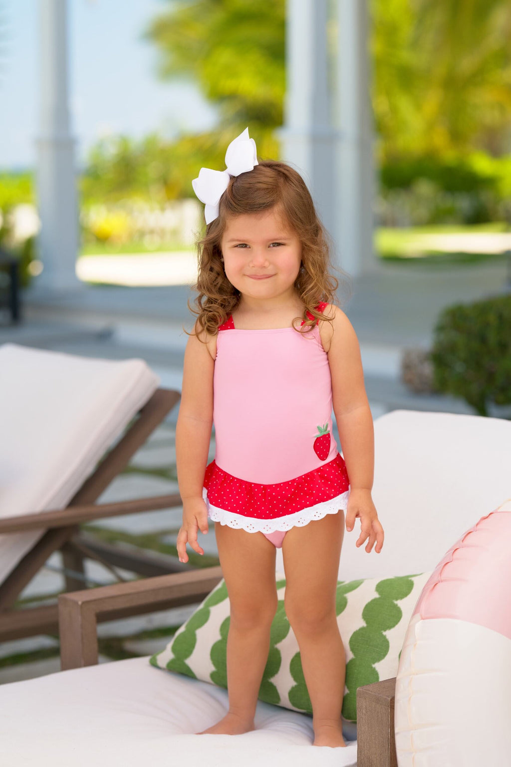 Hamptons Hot Pink/Richmond Red/Strawberry Grace Bay Bathing Suit
